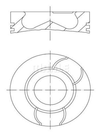 Поршень в комплекті на 1 циліндр, STD 120A16598R Market (OEM)