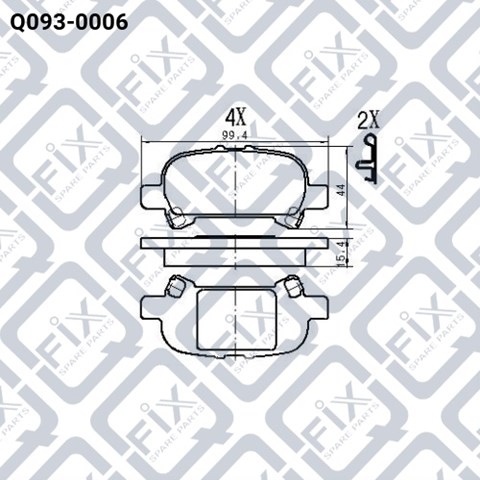 Q0930006 Q-fix Колодки гальмівні задні, дискові