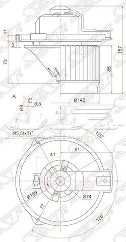 Двигун вентилятора пічки (обігрівача салону) ST79310SAA003 SAT