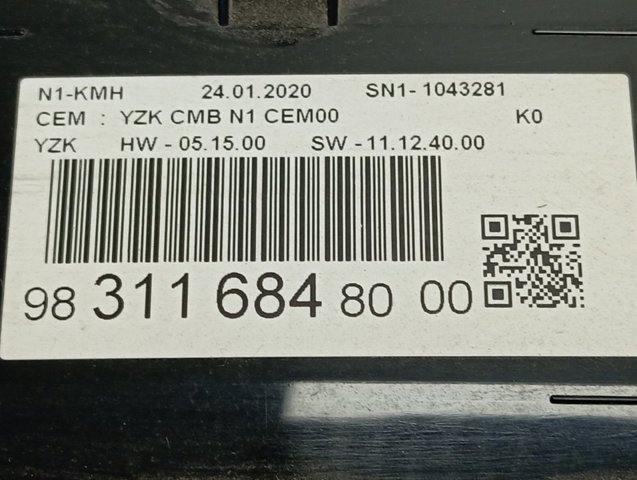  Peugeot/Citroen 9831168480 ціна, від 104.62 USD