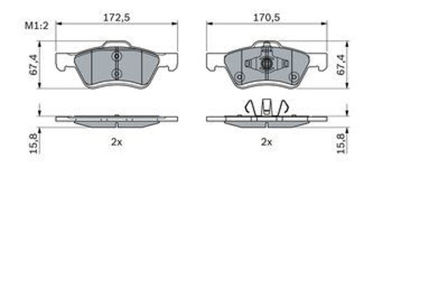 Купити 986494960 Bosch Колодки гальмівні передні, дискові