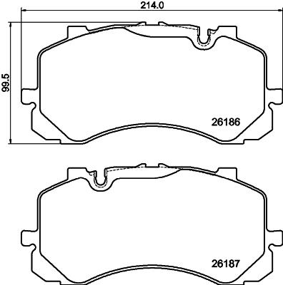 4M0698151AE Bentley Передні гальмівні колодки