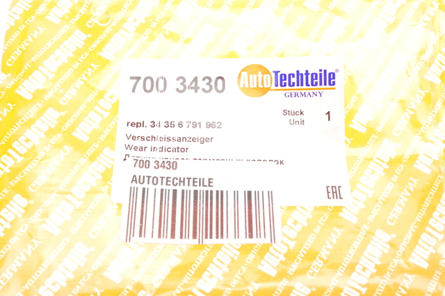 Датчик зносу гальмівних колодок, задній Autotechteile 7003430 ціна, від 6.95 USD