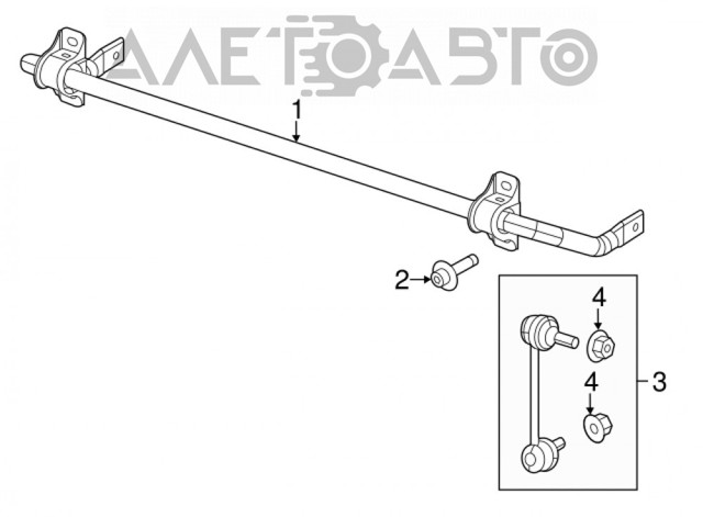 Стійка стабілізатора заднього, права 68384262AB Chrysler