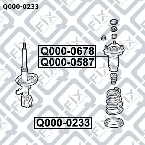 Проставка (гумове кільце) пружини задньої, нижня Q0000233 Q-fix