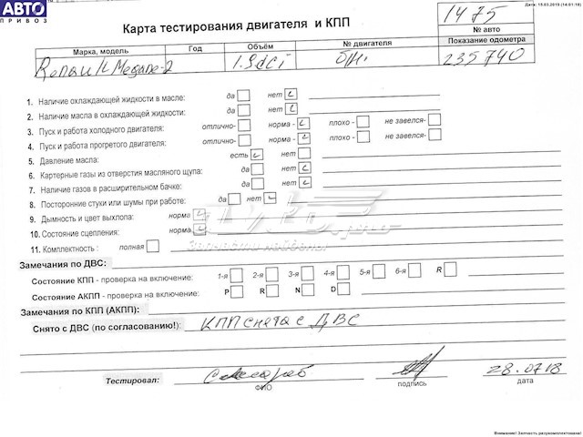 Двигун у зборі Renault (RVI) F9Q804