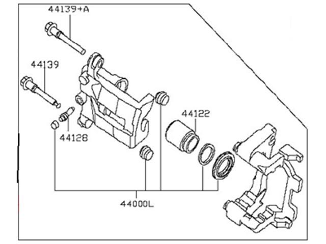 Купити 440119N00B Nissan/Infiniti Супорт задній лівий