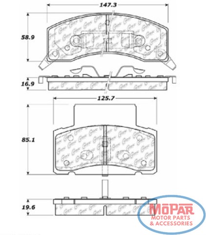 10204590 Centric Parts Передні гальмівні колодки