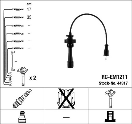 RCEM1211 NGK Проводи високовольтні