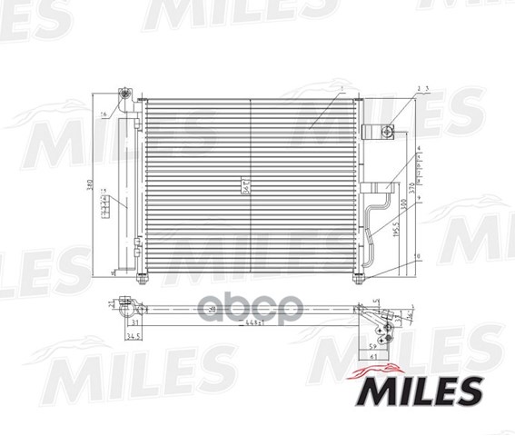 Радіатор кондиціонера ACCB006 Miles