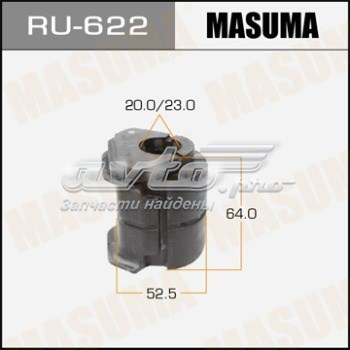 Сайлентблок нижнього важеля передньої підвіски Masuma RU622 ціна, від 7.37 USD