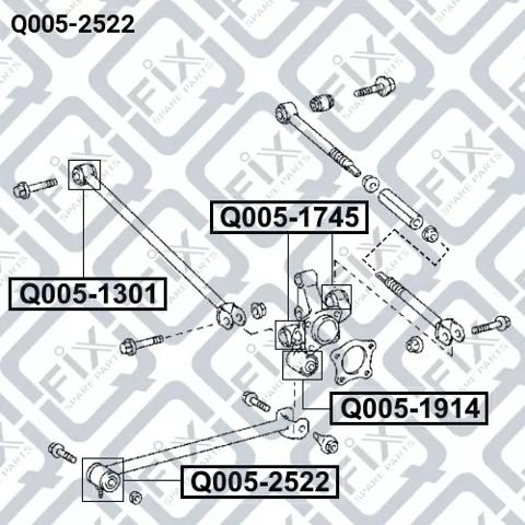 Купити Q0052522 Q-fix Сайлентблок заднього поздовжнього важеля