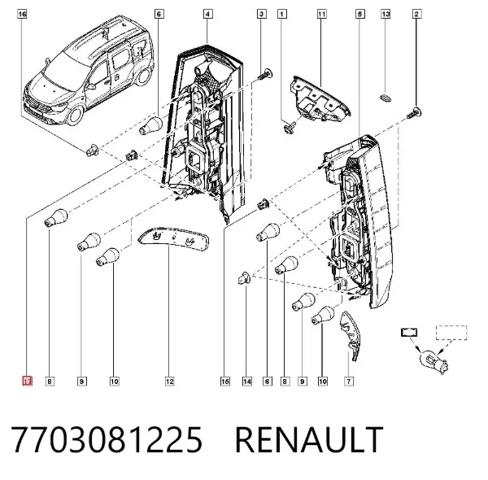 Пістон (кліп) кріплення обшивки дверей 7703081225 Lada