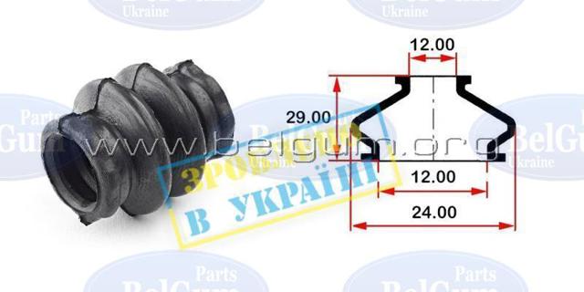 Пильник направляючої супортугальмівного, заднього Belgum BG0163