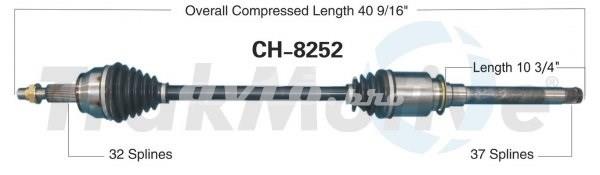Піввісь передня, права Trakmotive/Surtrack CH8252 ціна, від 168.73 USD