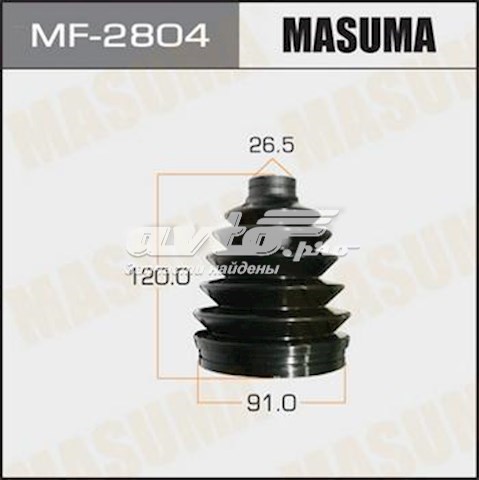 MF2804 Masuma Пильник ШРУСа зовнішній, передній піввісі