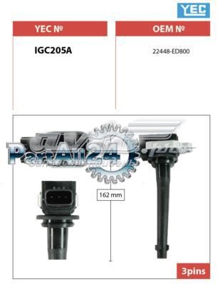 IGC205A YEC Котушка запалювання