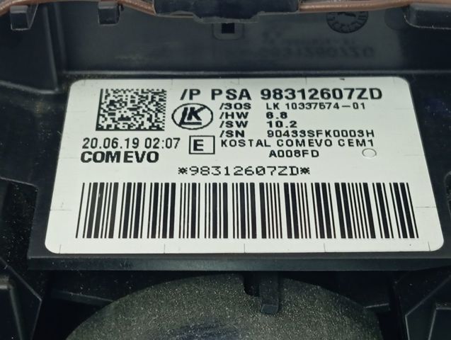 Перемикач підрульовий, в зборі Peugeot/Citroen 98312607ZD
