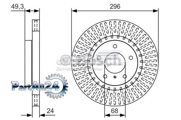 0986479T44 Bosch Гальмо дискове переднє