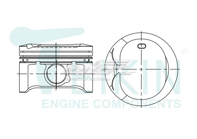 Поршень (комплект на мотор), 2-й ремонт (+0,50) Toyota Avensis (T22) (Тойота Авенсіс)