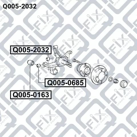 Сайлентблок цапфи задньої Q0052032 Q-fix