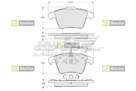 Передні тормозні колодки BDS325 Starline