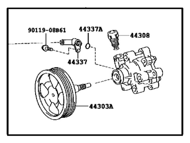 Насос гідропідсилювача керма (ГПК) 4431060490 Toyota