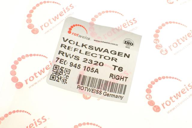 Катафот (відбивач) заднього бампера, лівий RWS2320 Rotweiss