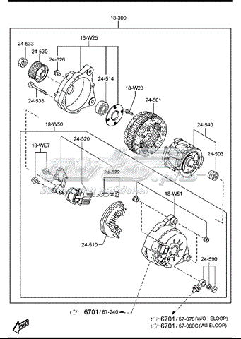 Шків генератора MAZDA P30118W11