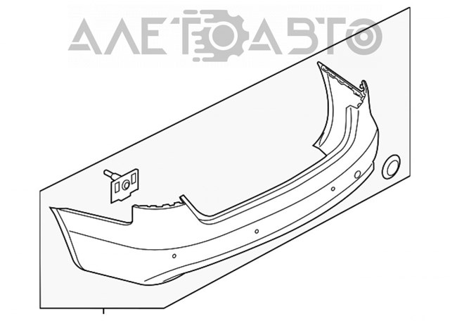 Кожух бампера заднього FPS FP1215952P ціна, від 79.03 USD