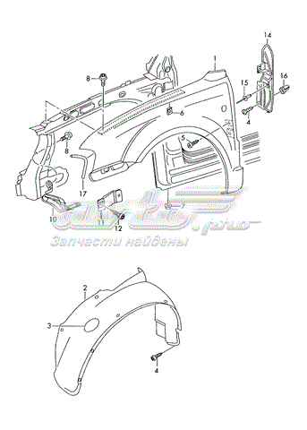 Купити Крило переднє ліве Skoda SuperB I 3U4