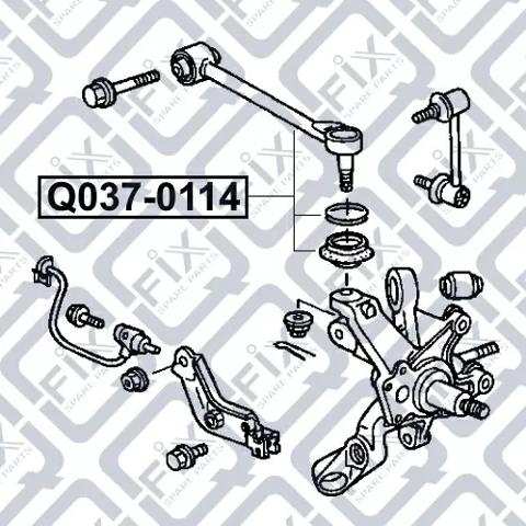 Q0370114 Q-fix Важіль задньої підвіски верхній, лівий/правий