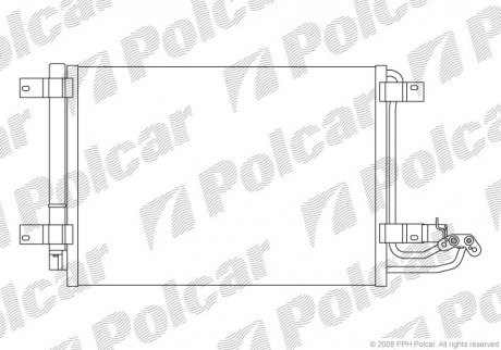 Радіатор кондиціонера 1331K8C1S Polcar
