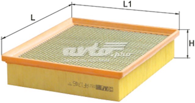 Елемент повітряного фільтра Alpha Filter AF1746S ціна, від 5.42 USD
