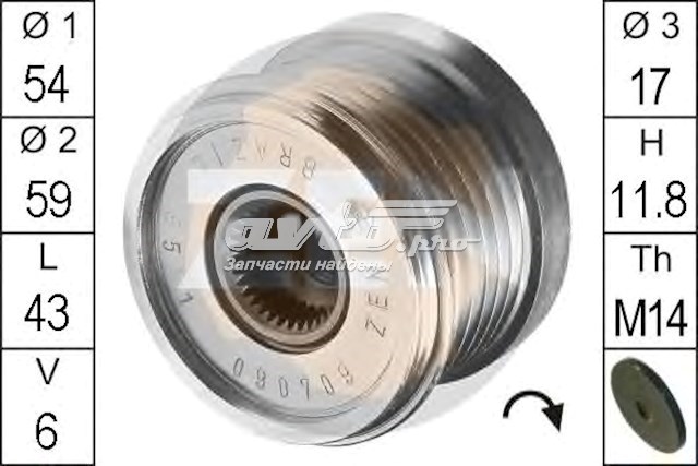 Інерційний шків Koyo WCPA05439Y2AM ціна, від 35.28 USD