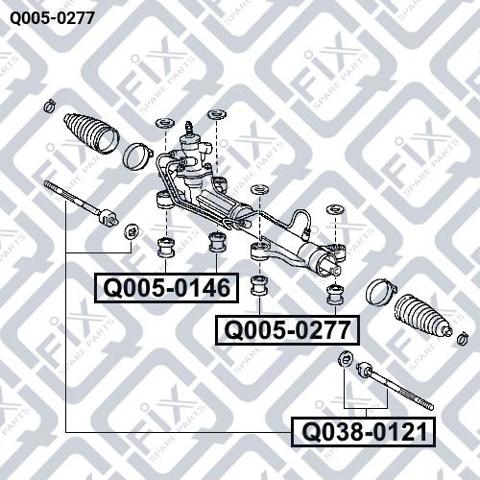Сайлентблок кріплення рульової рейки Q-fix Q0050277 ціна, від 4.92 USD