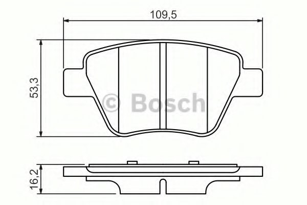 Задні гальмівні колодки 986494416 Bosch