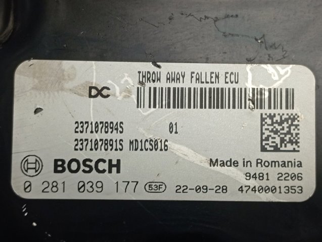 Купити 0281039177 Renault (RVI) 