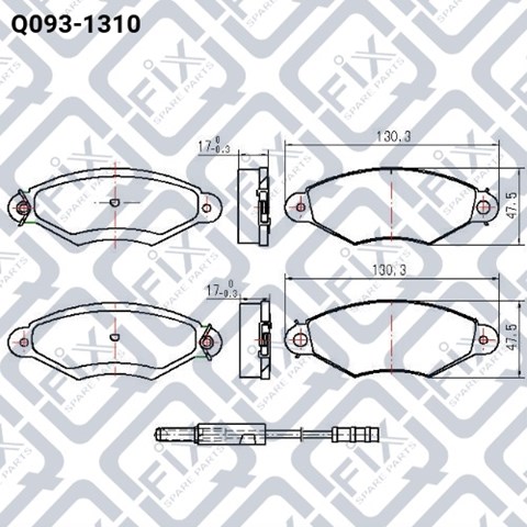 Передні тормозні колодки Q0931310 Q-fix
