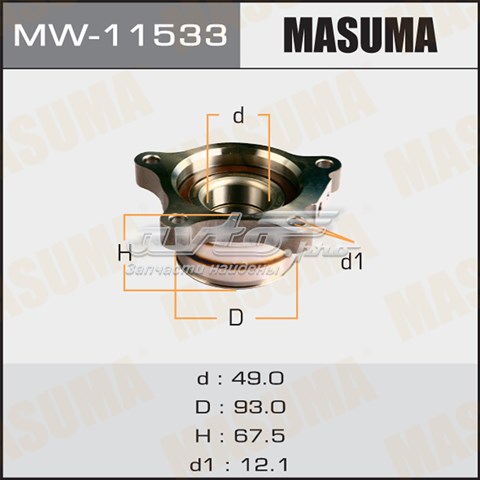 Купити MW11533 Masuma Підшипник задньої ступиці