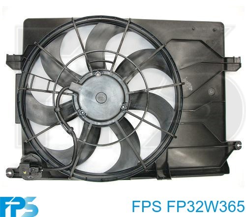 FP32W365 FPS Дифузор радіатора охолодження, в зборі з мотором і крильчаткою