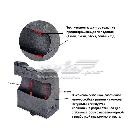 Купити BG1811 Belgum Подушка стабілізатора передня