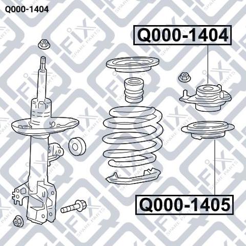 Q0001404 Q-fix Кріплення переднього амортизатора