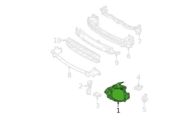 Кронштейн бампера переднього, лівий 6400J895 Mitsubishi