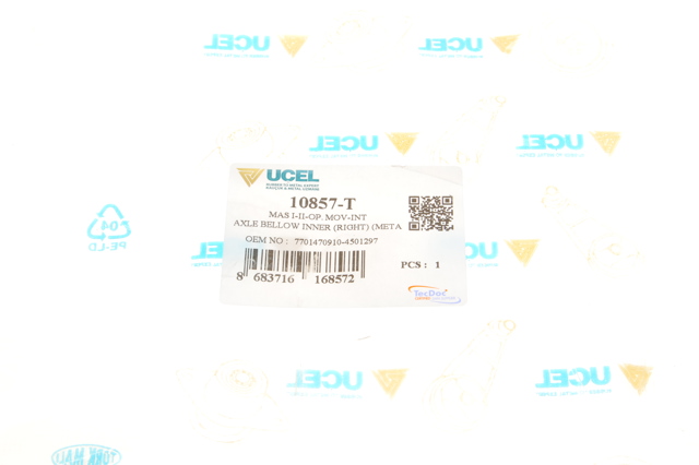 Пильник ШРУСа внутрішній, правий Uc-el 10857T ціна, від 9.95 USD