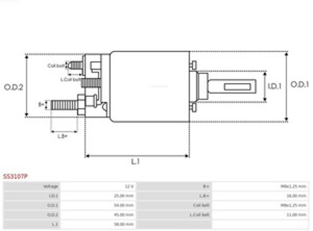 SS3107P AS/Auto Storm Тягове реле стартера
