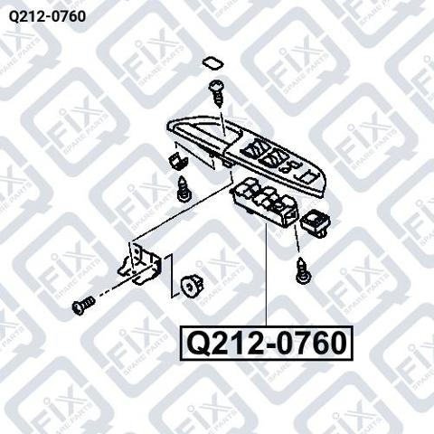 Кнопковий блок керування склопідіймачами передній лівий Q-fix Q2120760 ціна, від 29.92 USD