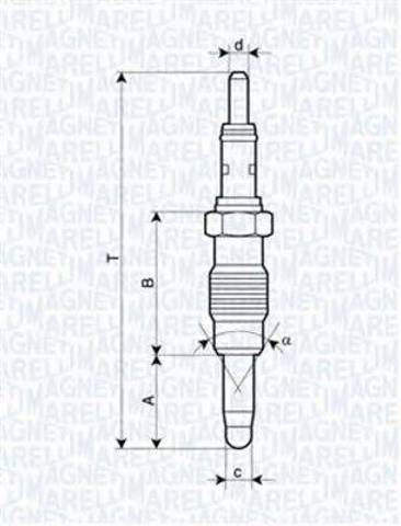 Свіча накалу Magneti Marelli 062900011304 ціна, від 6.30 USD