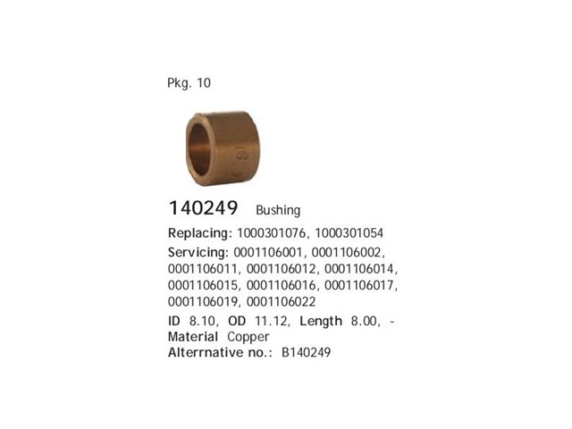 Втулка стартера Cargo 140249 ціна, від 0.37 USD