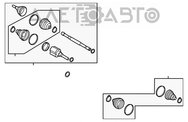 Піввісь права EJ7Z3B437A Ford